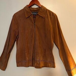 Harold’s Suede Women's Jacket With Zip & Side Pockets - Size S